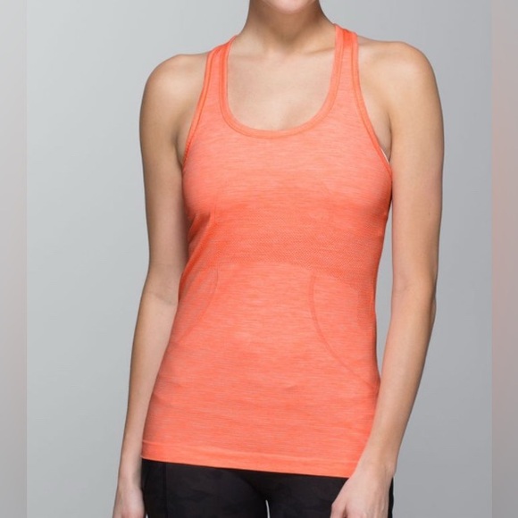 Lululemon Swiftly Tech Racerback Sz 6 Coral Orange✨EUC - Picture 1 of 8
